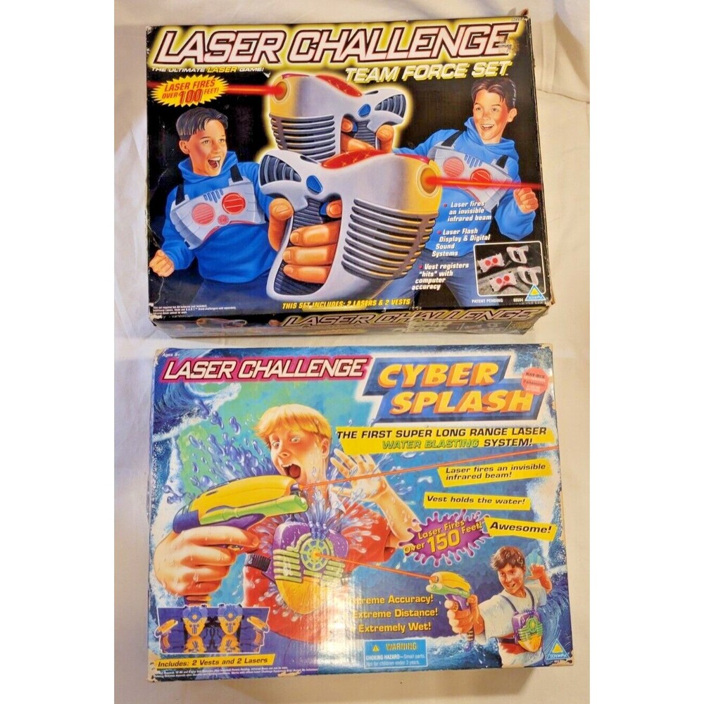 ToyMax Laser Challenge Sets Lot [2] - 1996 Team Force & 1998 Cyber Splash (CIB)